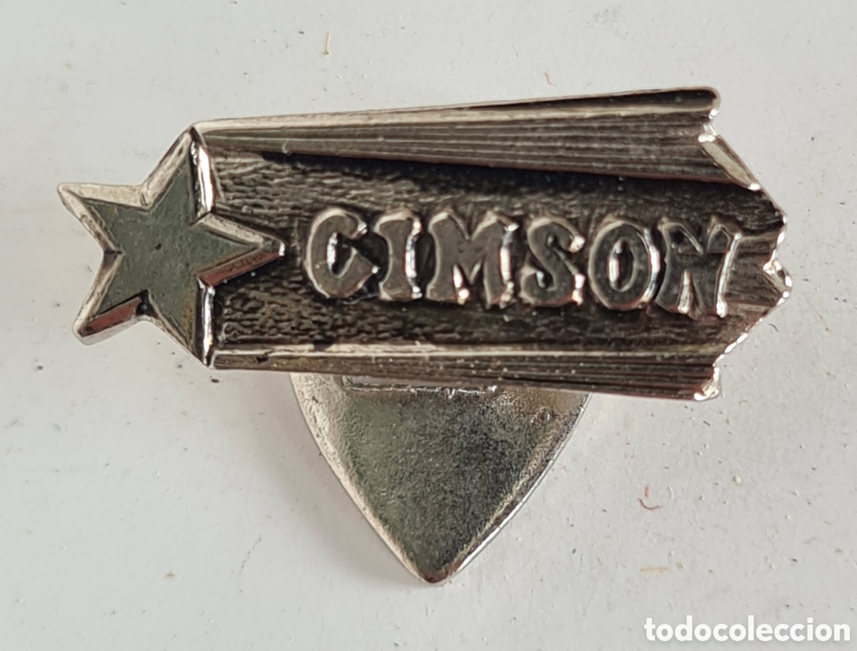 Carros e motociclos: Insignia ojal publicidad Motocicletas Gimson - Figueres - Ciclomotor Bicicleta