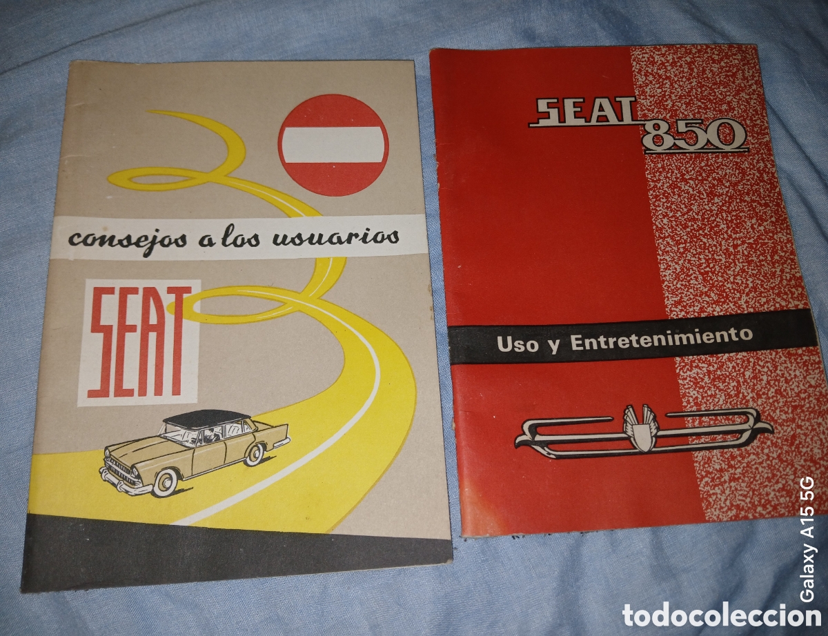 Carros e motociclos: LOTE, DOS CATALOGOS DE SEAT 850 Y CONSEJOS A LOS USUARIOS * NUEVOS*
