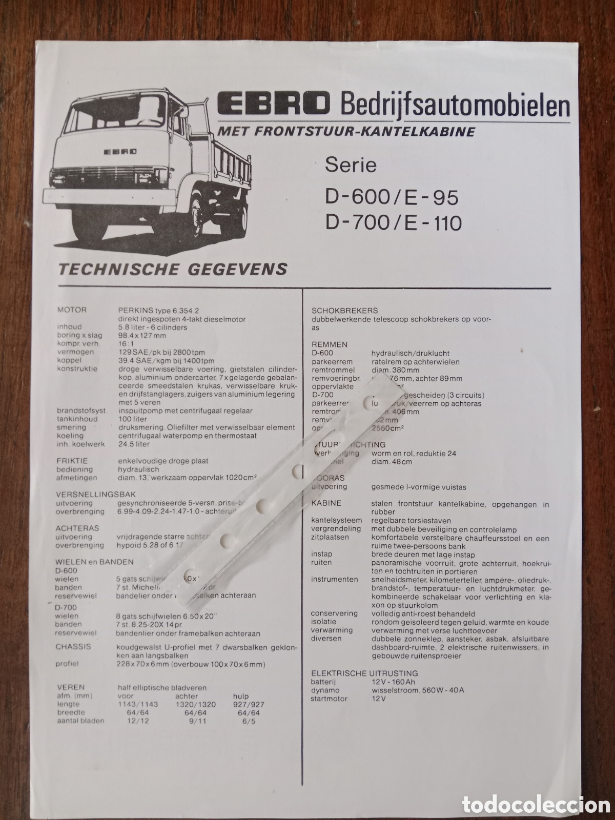 Carros e motociclos: Ficha datos t&eacute;cnicos cami&oacute;n Ebro serie D motor ib&eacute;rica