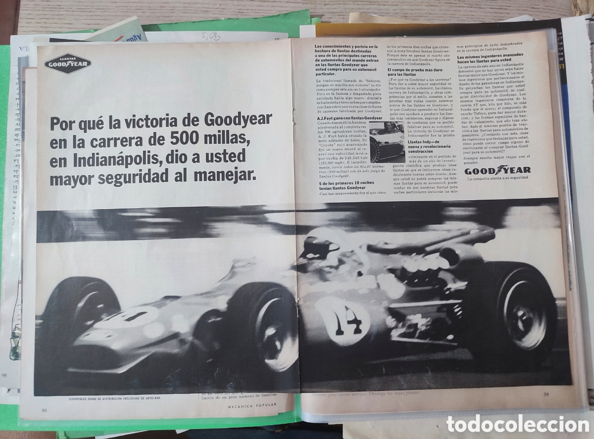 Coches y Motocicletas: Goodyear. Anuncio publicitario original de 1967