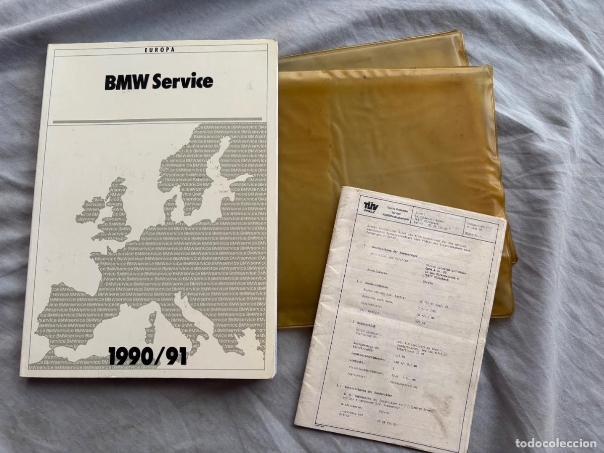 Coches y Motocicletas: Libro BMW serie 5 de servicio 1990-1991, listado de consecionarios y mapas. Ven&iacute;a con el coche