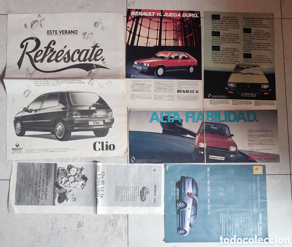 Coches y Motocicletas: Lote Renault vintage original. A&ntilde;os 80 a 2000