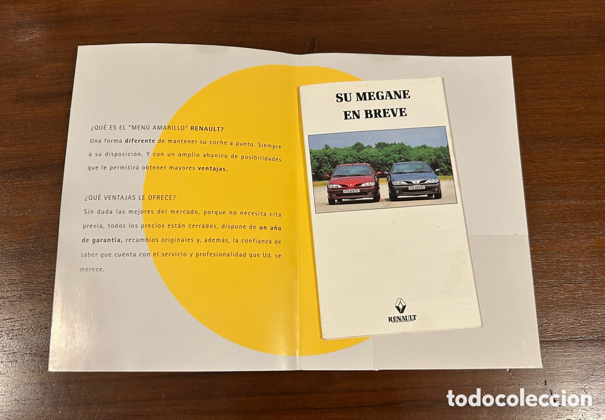 Coches y Motocicletas: SU M&Eacute;GANE EN BREVE CON CARPETILLA MEN&Uacute; AMARILLO RENAULT