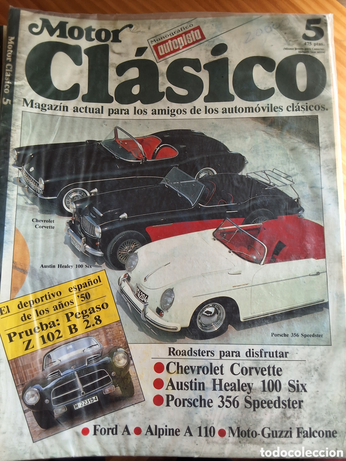 Coches y Motocicletas: Motor clasico revista n&uacute;mero 5 a&ntilde;o 1988/5 roadsters pegaso z 102