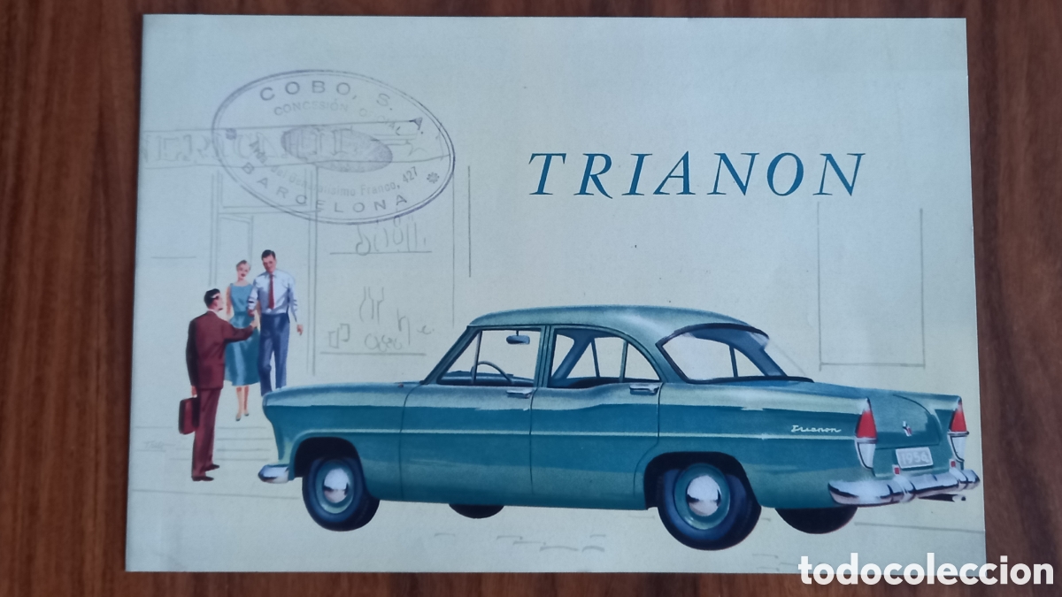 Automobili e Motociclette: SIMCA TRIANON. Folleto d&iacute;ptico en espa&ntilde;ol. A&ntilde;o 1956. Perfecto. 36 ctms abierto