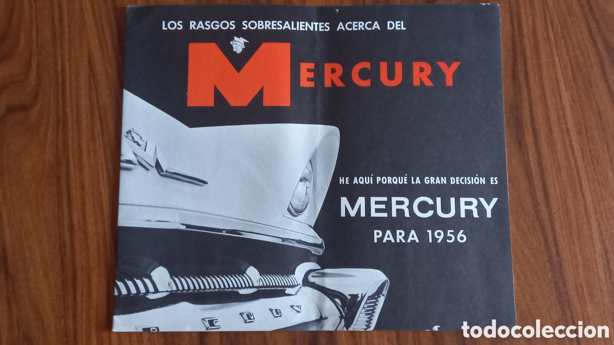 Automobili e Motociclette: Cat&aacute;logo MERCURY autom&oacute;vil. Para 1956. 24 x 20 ctms. Espa&ntilde;ol