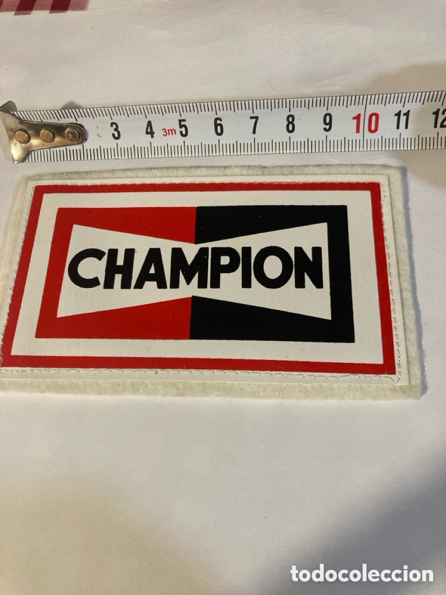 Coches y Motocicletas: PARCHE CHAMPION VINTAGE BUJ&Iacute;AS Tela para COSER