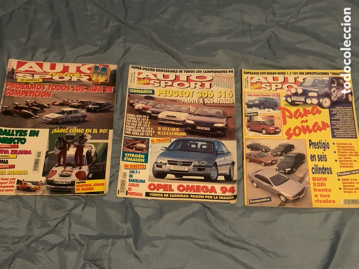 Coches y Motocicletas: Lote 3 revistas AUTOHEBDO SPORT A&Ntilde;OS 92 94 95
