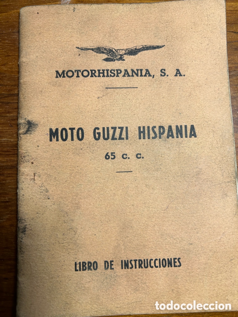 Coches y Motocicletas: MOTO GUZZI HISPANIA, libro de instrucciones