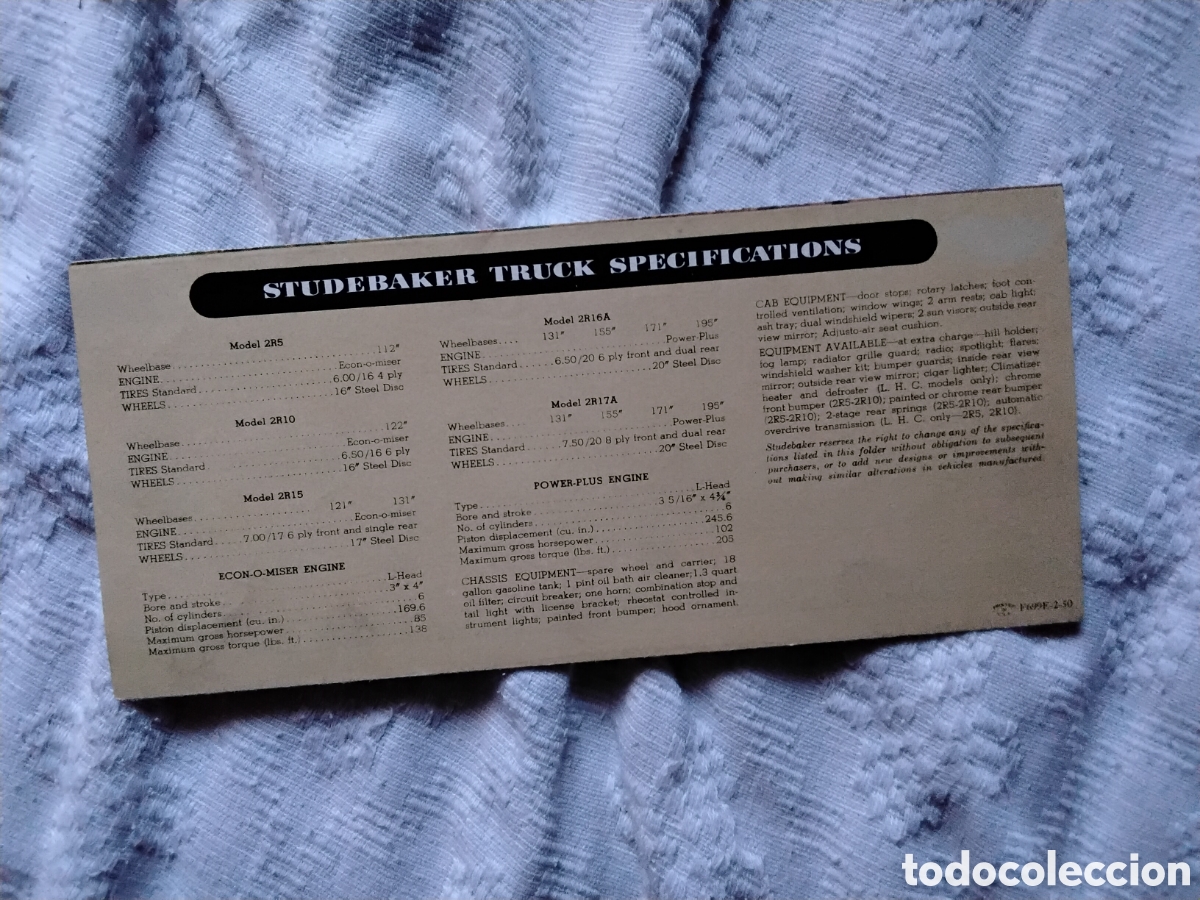 Coches y motocicletas: CATALOGO CAMION STUDEBAKER - Foto 7
