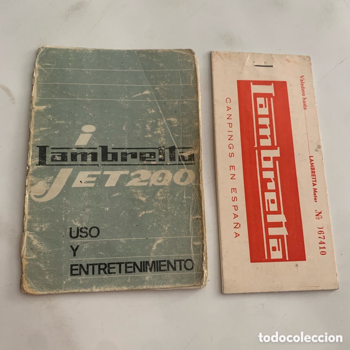 Coches y Motocicletas: lote manual de instrucciones uso y entretenimiento labretta jet 200 y bonos camping