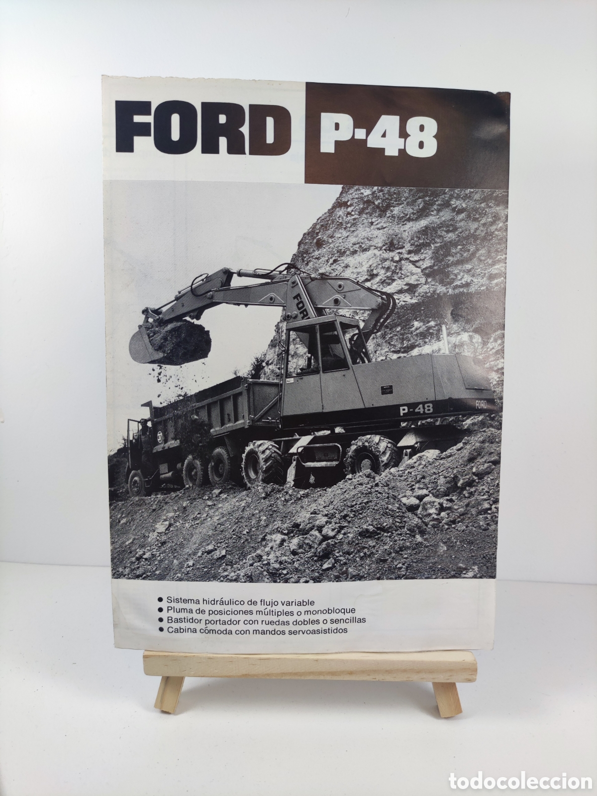 Voitures et Motocyclettes: Catalogo tractor pala excavadora hidr&aacute;ulica Ford P-48 sales brochure