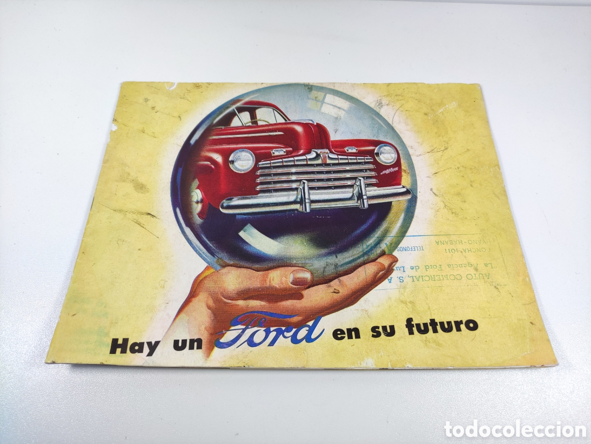 Coches y Motocicletas: Catalogo gama Ford 1948 sedan coup&eacute; cabriolet omnibus V8 espa&ntilde;ol sales brochure