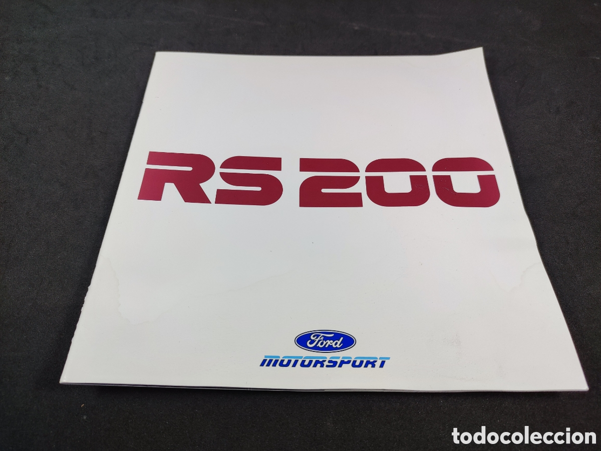 Coches y Motocicletas: Catalogo Ford RS 200 de 1987 ingles sales brochure