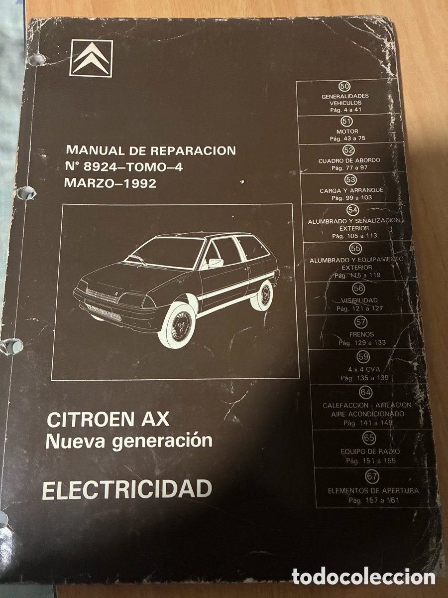 Coches y Motocicletas: Manual de taller electricidad Citroen AX