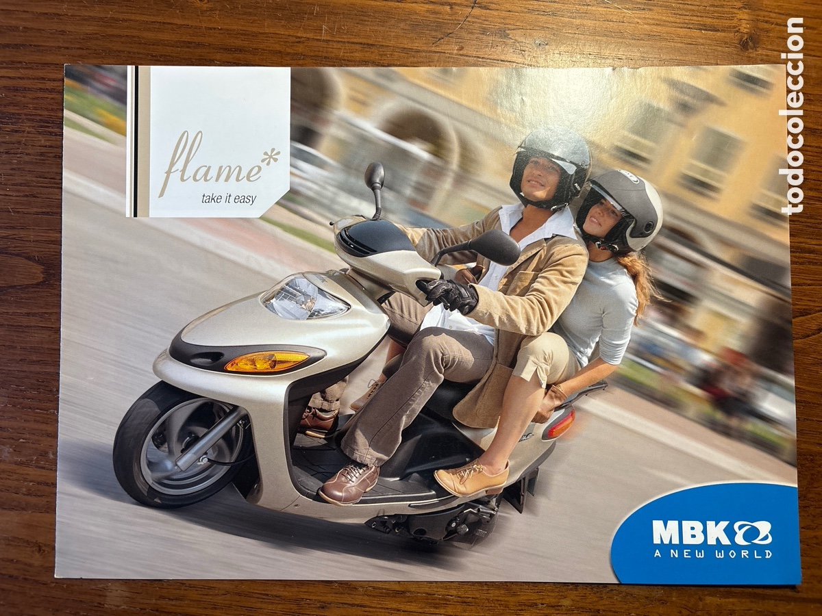 Coches y Motocicletas: FOLLETO CAT&Aacute;LOGO MOTO MBK FLAME ( SCOOTER MOTORCYCLES)