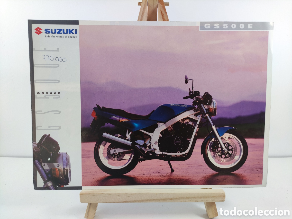 Coches y Motocicletas: Folleto Suzuki GS 500 E 1994 sales brochure espa&ntilde;ol GS500E