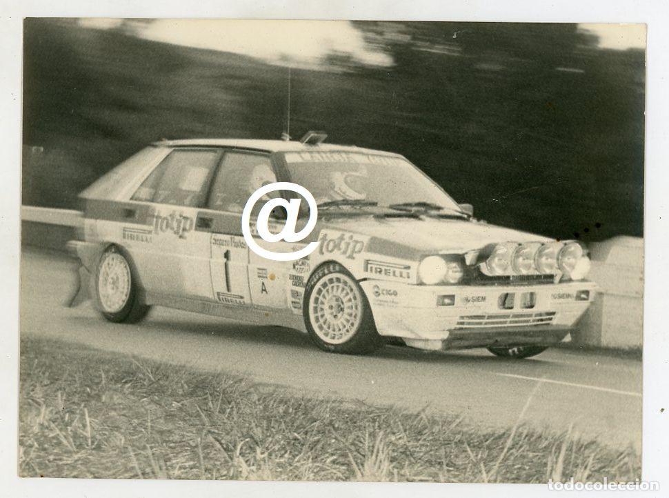 Coches y motocicletas: FOTO COCHE LANCIA DELTA PILOTO CERRATO RALLYE CATALUNYA A&Ntilde;O 1987
