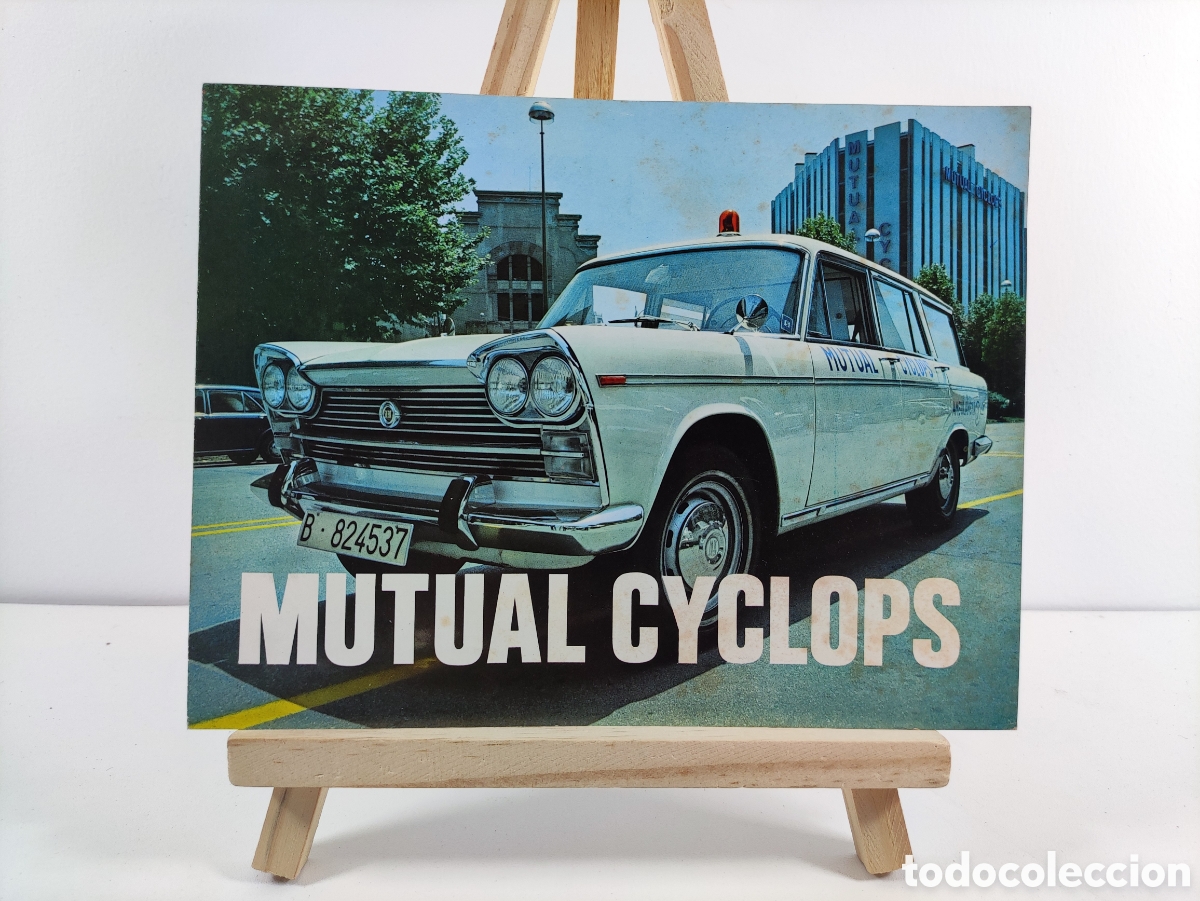 Coches y Motocicletas: D&iacute;ptico Mutual Cyclops presentaci&oacute;n servicio ambulancia Seat 1500 a&ntilde;o 1973 catalogo espa&ntilde;ol