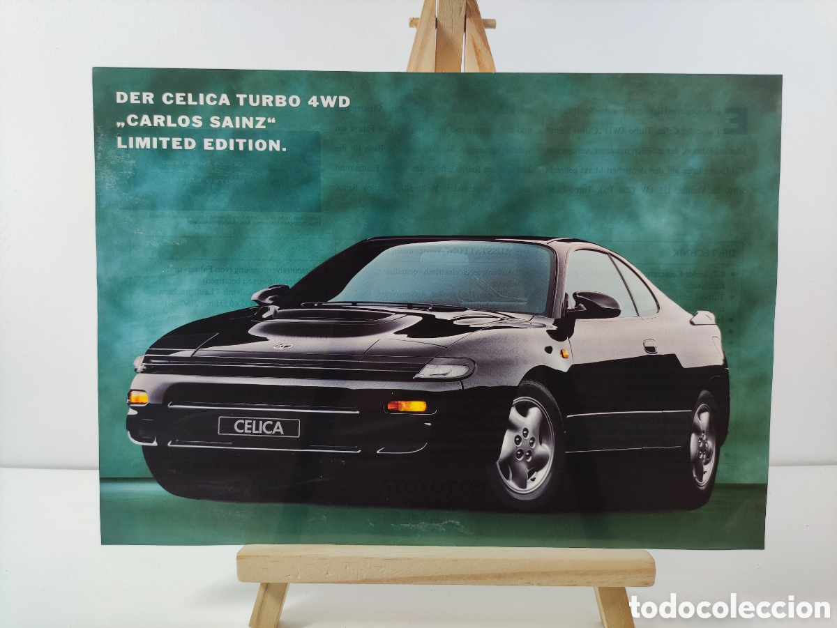 Coches y Motocicletas: Folleto Toyota Celica Turbo 4WD Carlos Sainz sales brochure en alem&aacute;n
