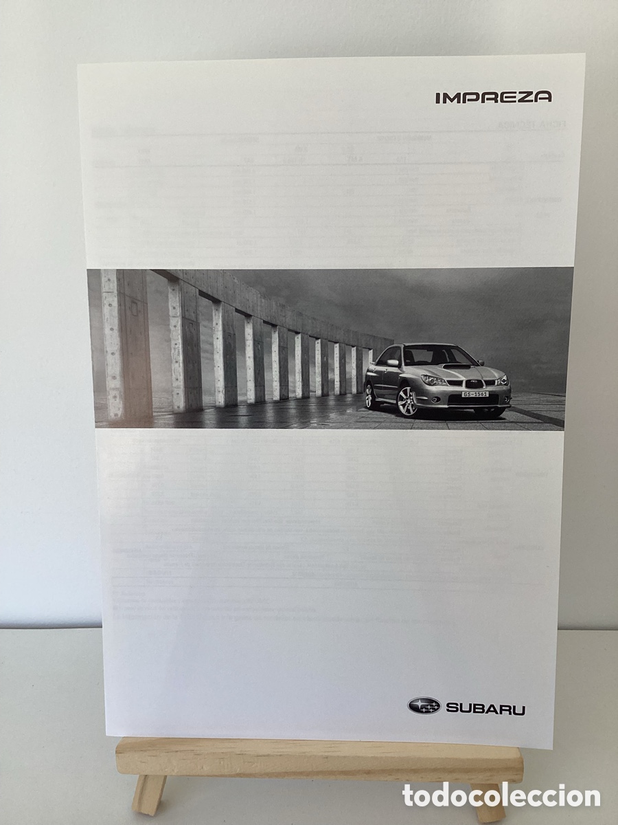 Coches y Motocicletas: Folleto Subaru Impreza 2.0R y WRX sales brochure en espa&ntilde;ol