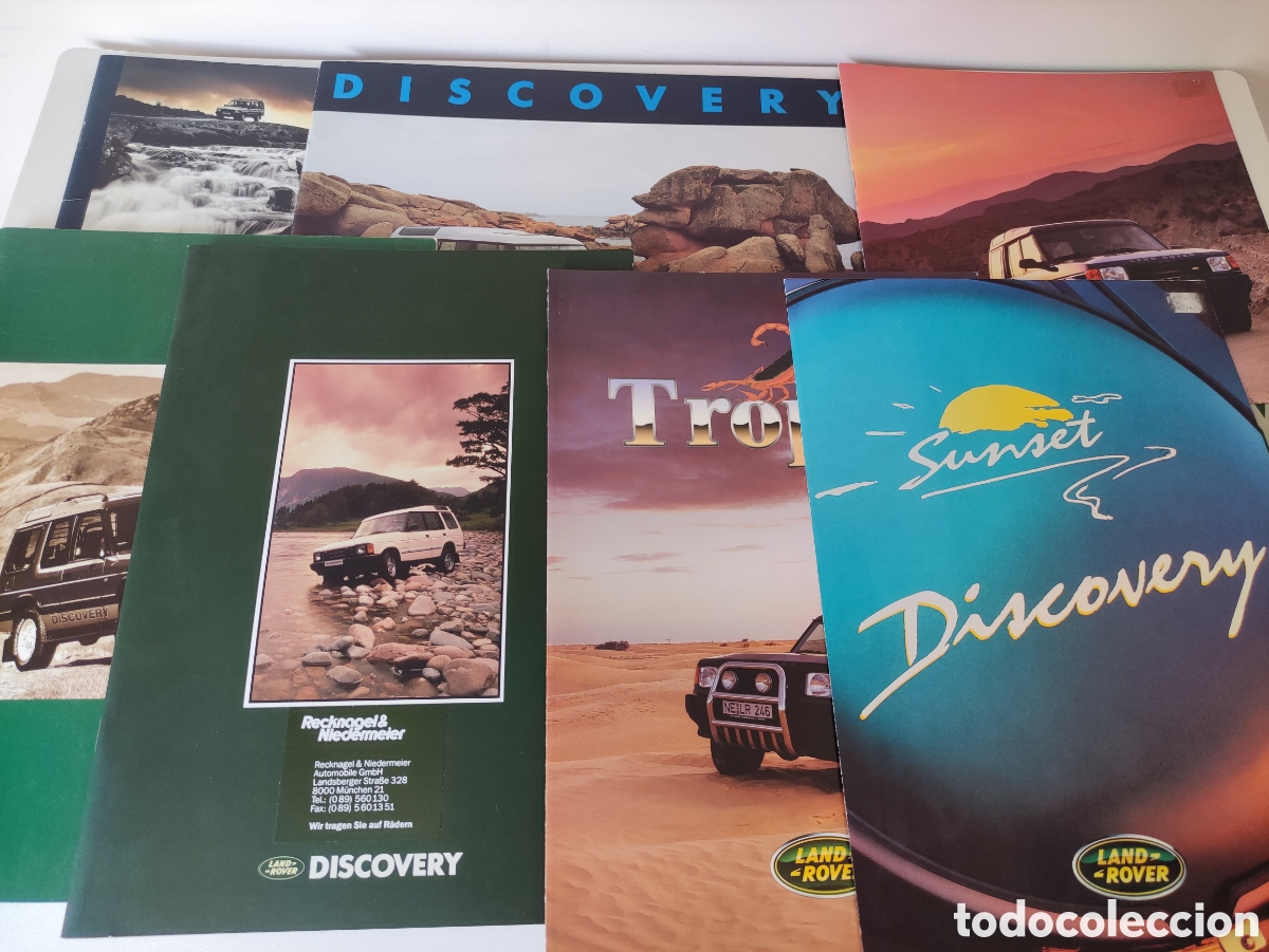 Coches y Motocicletas: Lote 7 catalogos Land Rover Discovery 91 - 92 - 94 -95 -96 en alem&aacute;n sales brochure