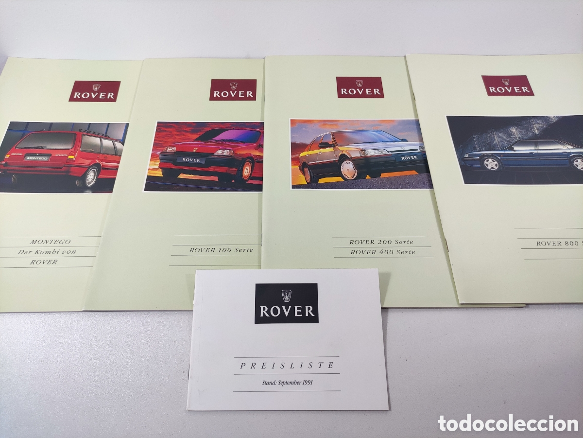 Coches y Motocicletas: Lote 4 catalogos Rover Montego - 100 - 200 - 400 - 800 + lista precios en alem&aacute;n 1991