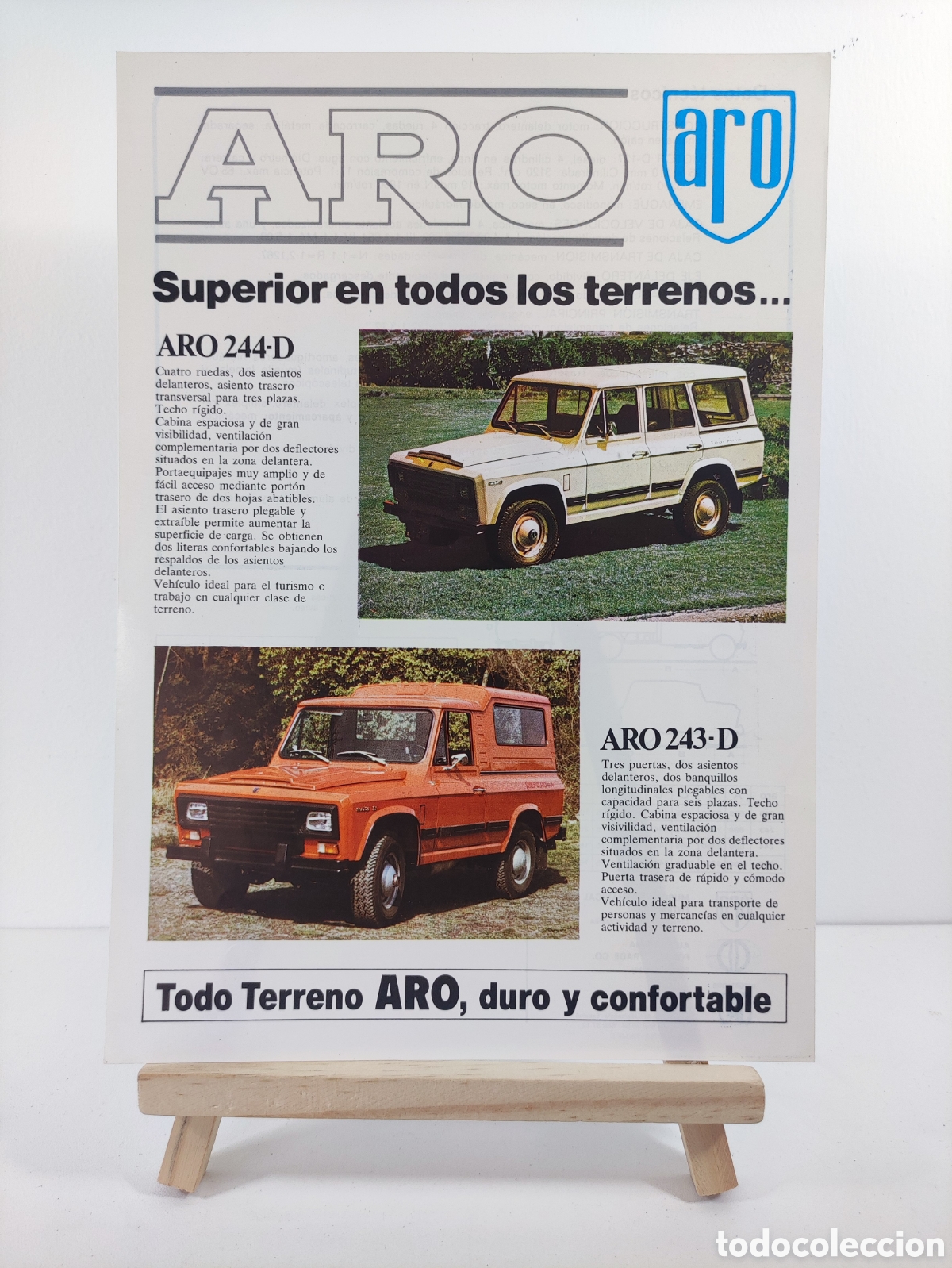Coches y Motocicletas: Folleto todo terreno ARO 243 - 244 sales brochure en espa&ntilde;ol