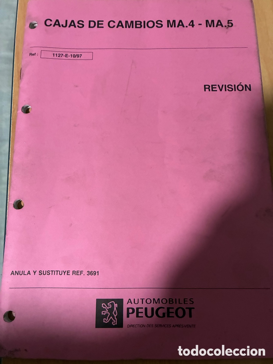 Coches y Motocicletas: Manual de taller cajas de cambio MA PEUGEOT