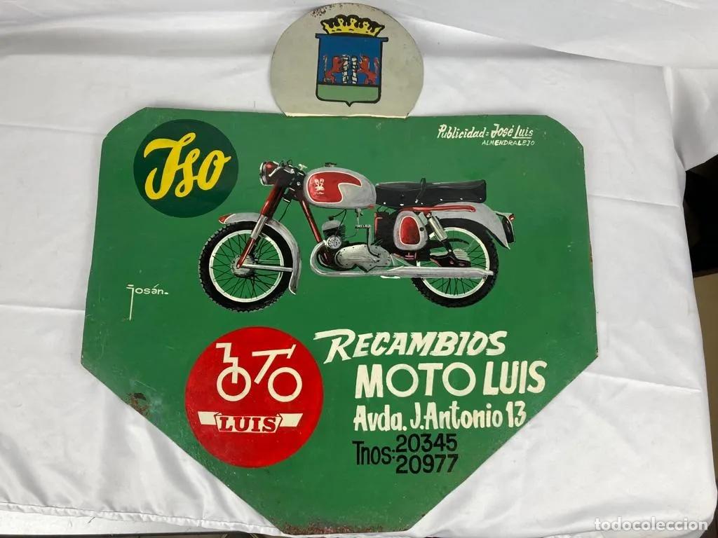 Coches y Motocicletas: Cartel de chapa &rdquo;Recambios Moto Luis&rdquo;