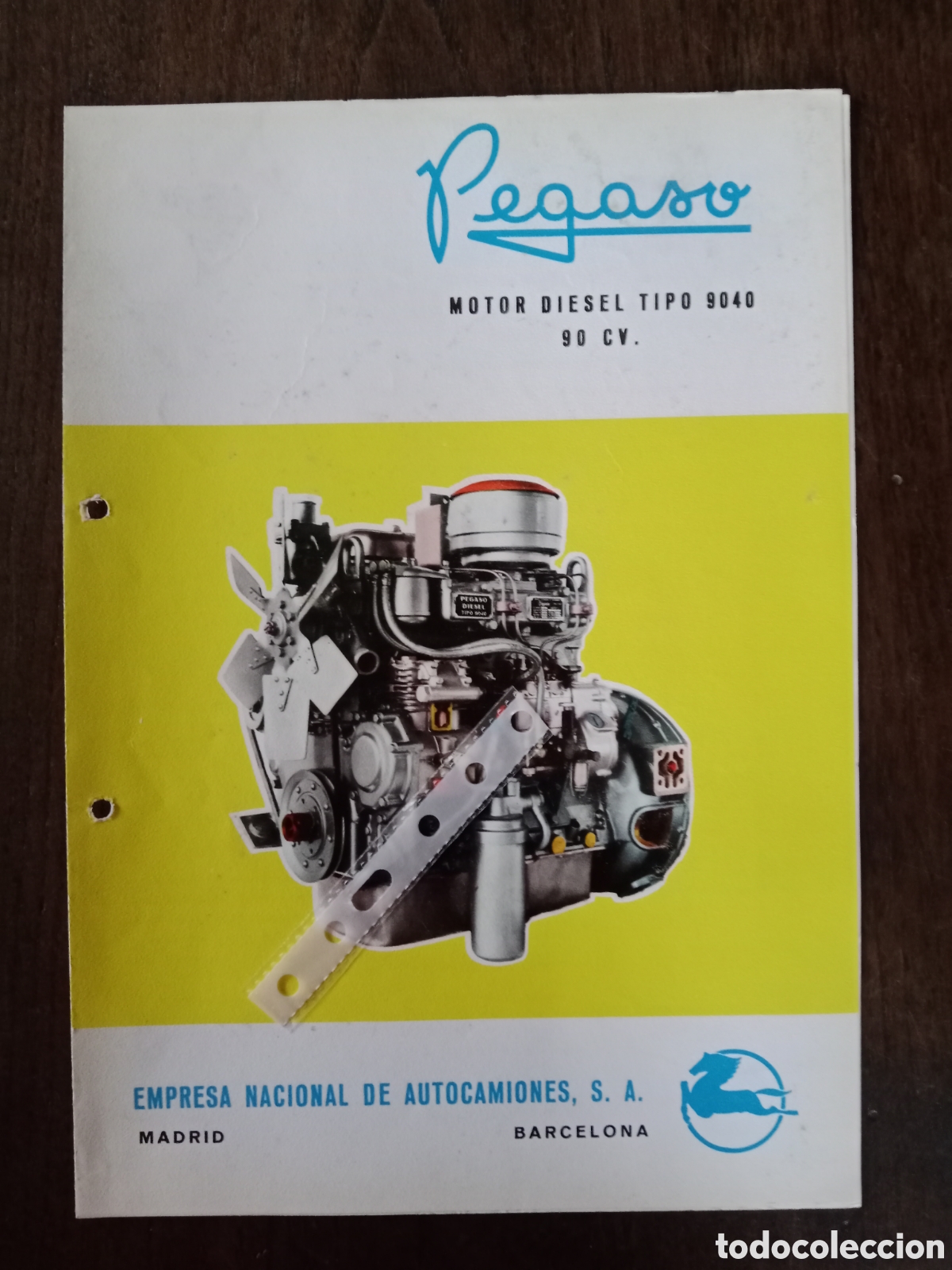 Coches y Motocicletas: Cat&aacute;logo motor cami&oacute;n Pegaso 9040 de 90 CV de 1968