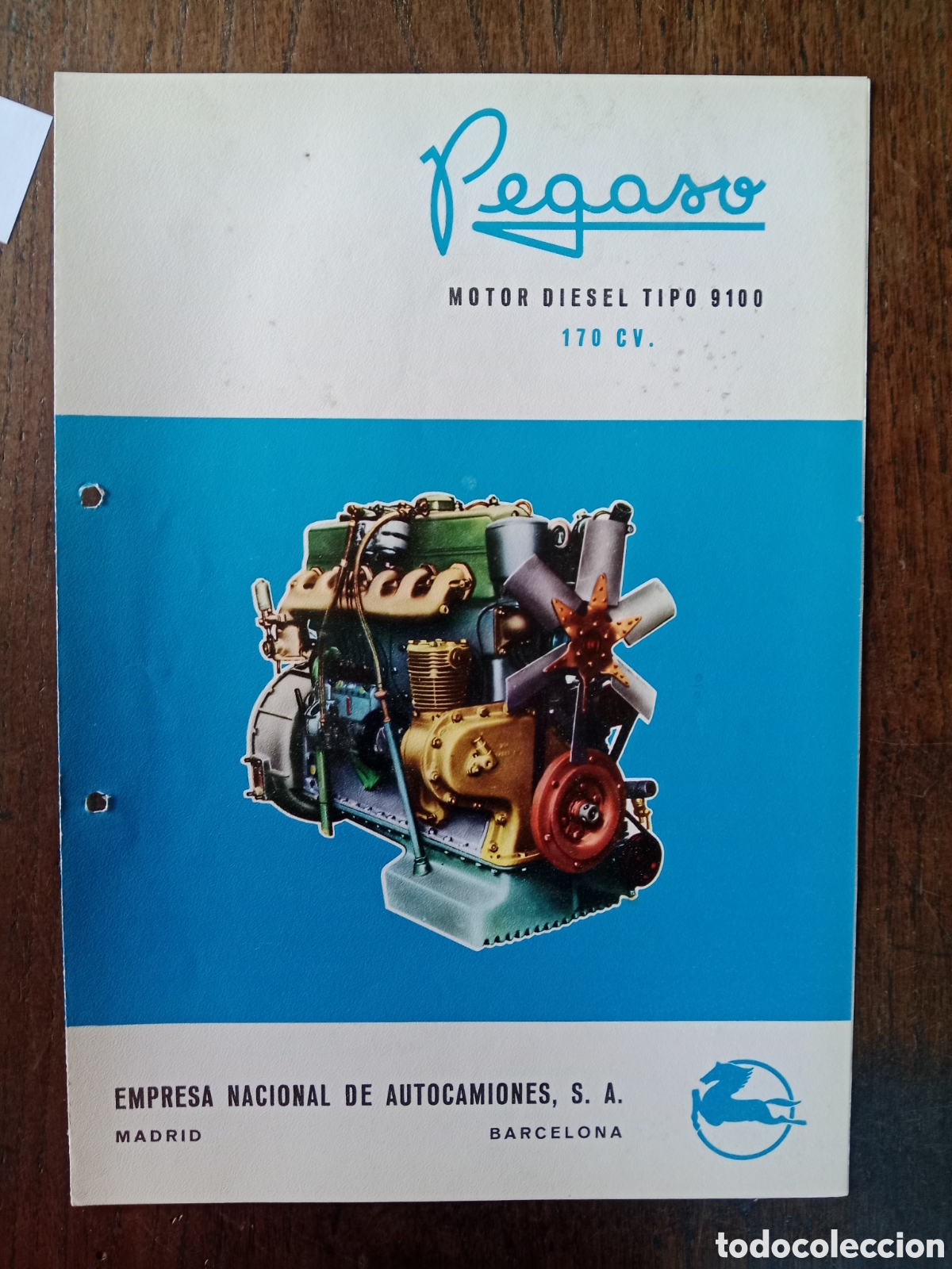 Coches y Motocicletas: Cat&aacute;logo motor 9100 de 170 cv cami&oacute;n Pegaso de 1968
