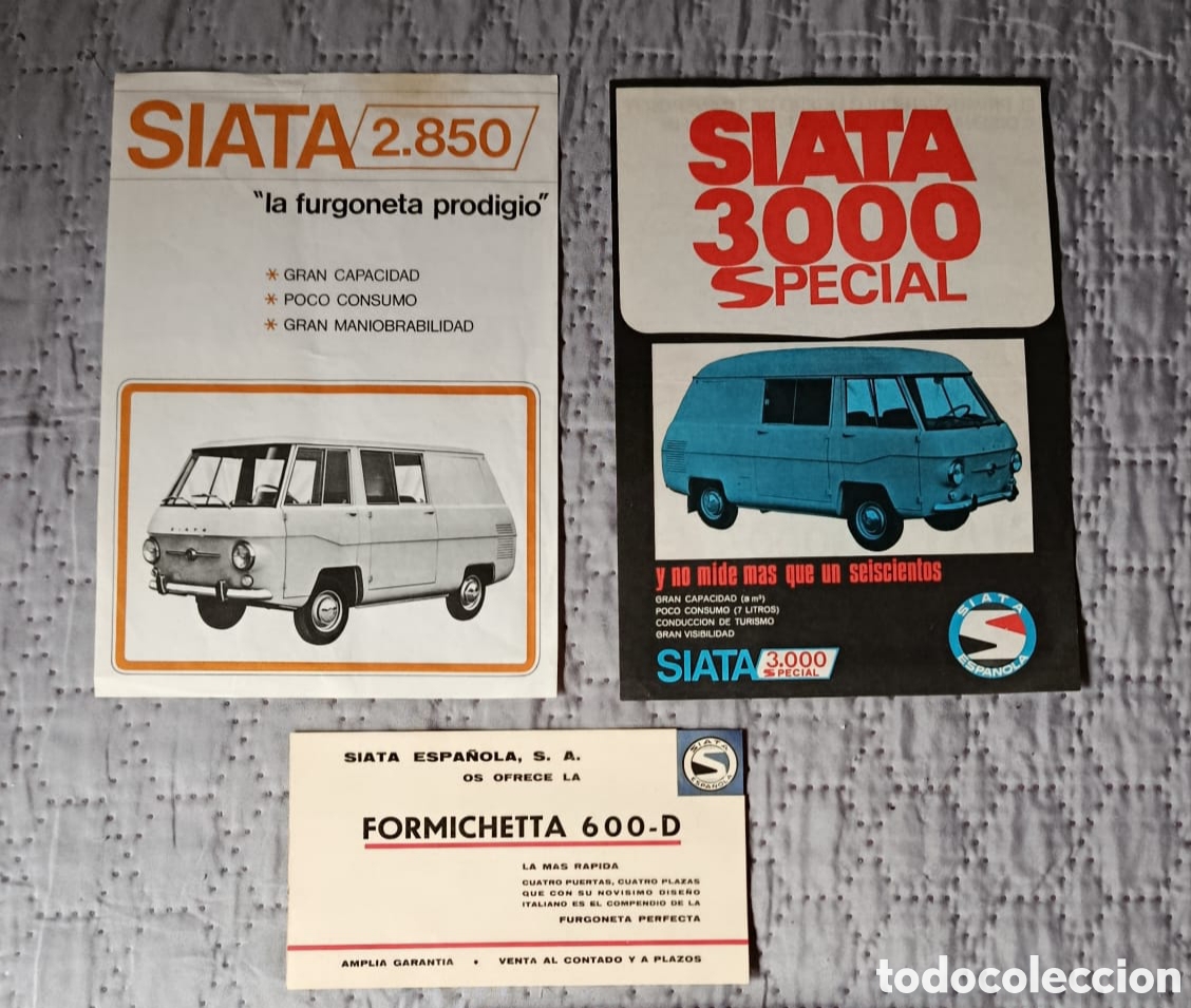 Coches y Motocicletas: Lote de cat&aacute;logos originales de Siata Espa&ntilde;ola