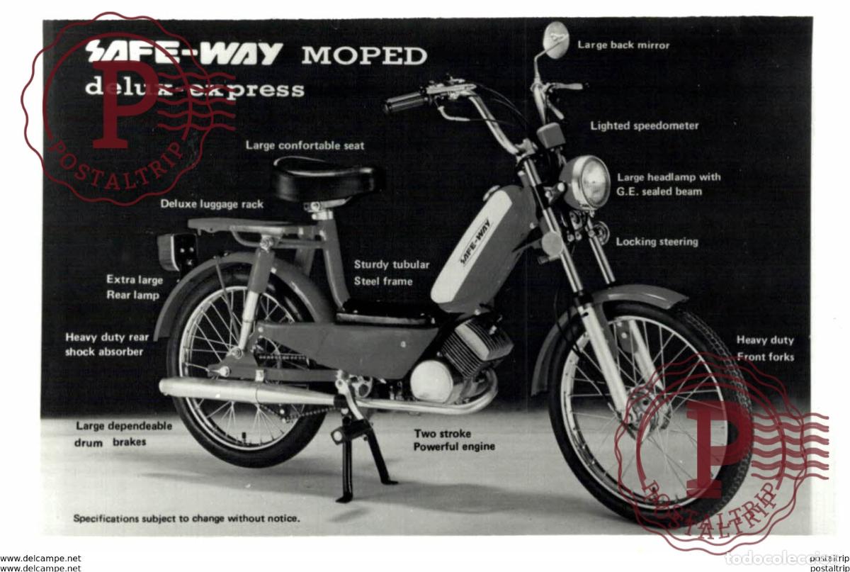 Coches y Motocicletas: SAFE WAY MOPED DELUX EXPRESS 11*7cm Motards Moto MOTOCROSS MOTORCYCLE Doug Douglas J Jackson archiv