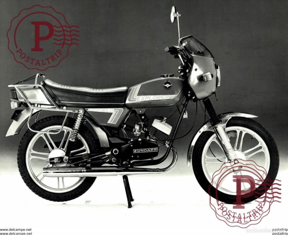 Carros e motociclos: ENFIELD EXPLORER 17*23cm+- Moto MOTOCROSS MOTORCYCLE Douglas J Jackson archive of motorcycles