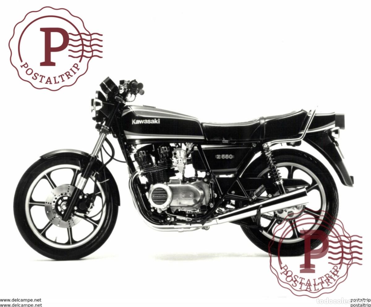Voitures et Motocyclettes: KAWASAKI Z 550 17*22cm+- Moto MOTOCROSS MOTORCYCLE Douglas J Jackson archive of motorcycles