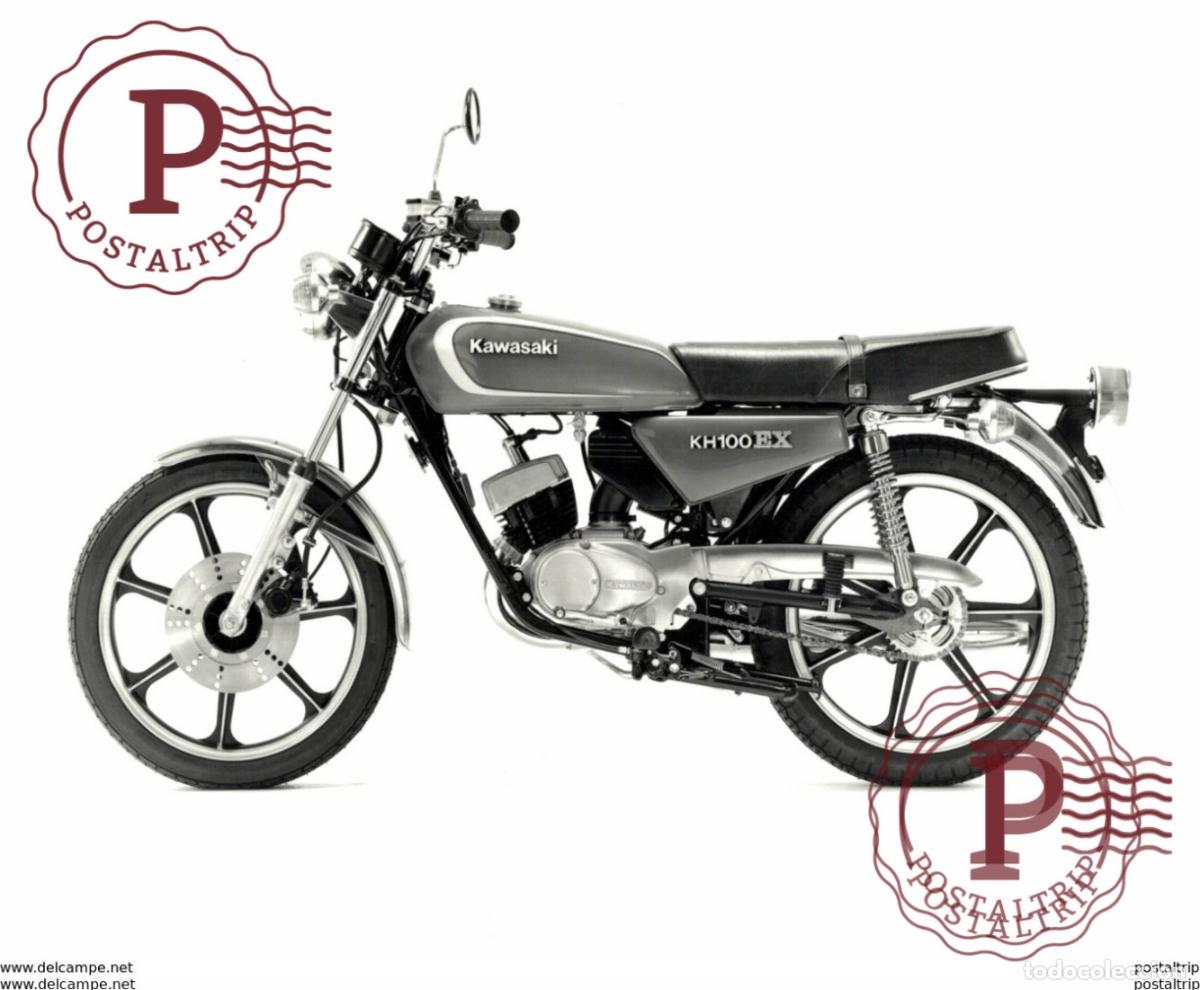 Coches y Motocicletas: KAWASAKI KH100 EX 17*22cm+- Moto MOTOCROSS MOTORCYCLE Douglas J Jackson archive of motorcycles