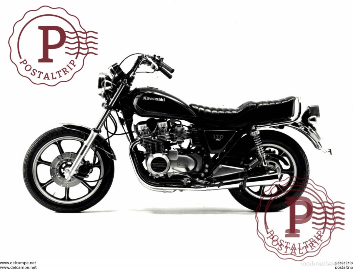 Coches y Motocicletas: KAWASAKI LTD 750 17*22cm+- Moto MOTOCROSS MOTORCYCLE Douglas J Jackson archive of motorcycles