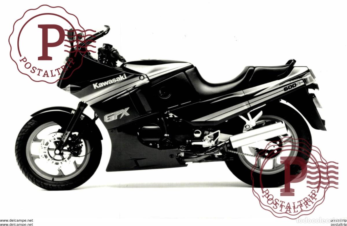 Coches y Motocicletas: KAWASAKI GPX 600R 11*18cm+- Moto MOTOCROSS MOTORCYCLE Douglas J Jackson archive of motorcycles