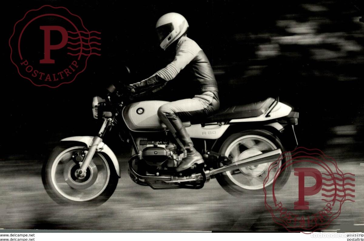 Carros e motociclos: BMW R 80 12*18cm+- Moto MOTOCROSS MOTORCYCLE Douglas J Jackson archive of motorcycles