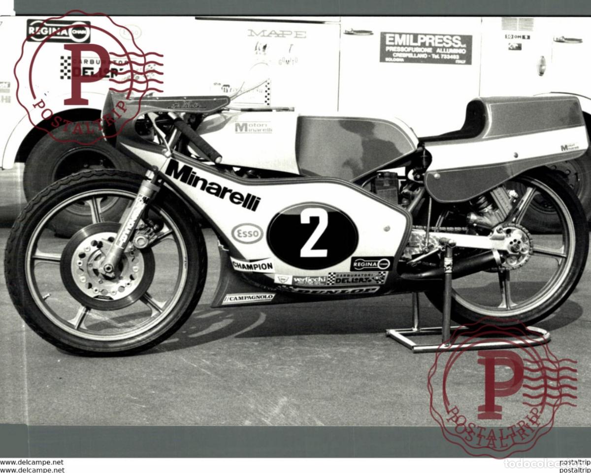 Carros e motociclos: ANGEL NIETO MINARELLI 125 12*18cm+- Moto MOTOCROSS MOTORCYCLE Douglas J Jackson archive of motorcyc