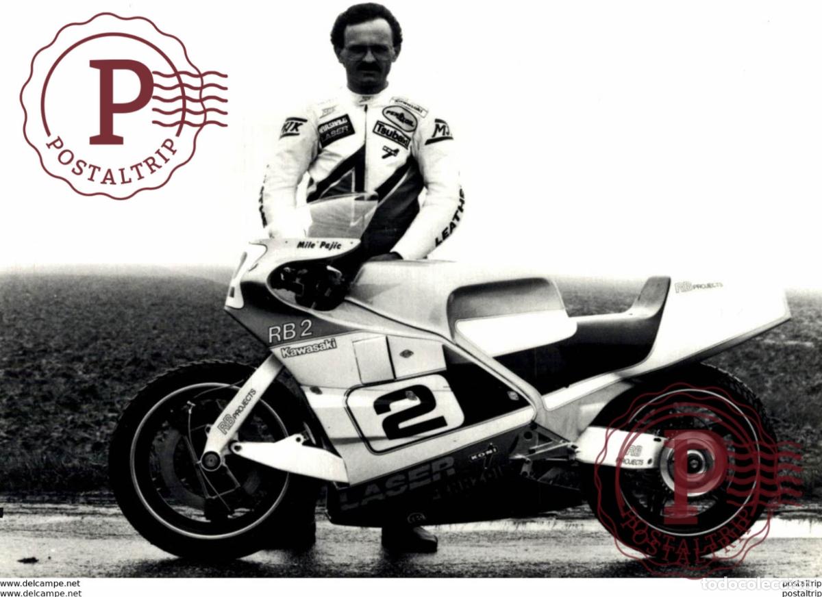 Coches y Motocicletas: KAWASAKI RB2 8*12cm+- Moto MOTOCROSS MOTORCYCLE Douglas J Jackson archive of motorcycles