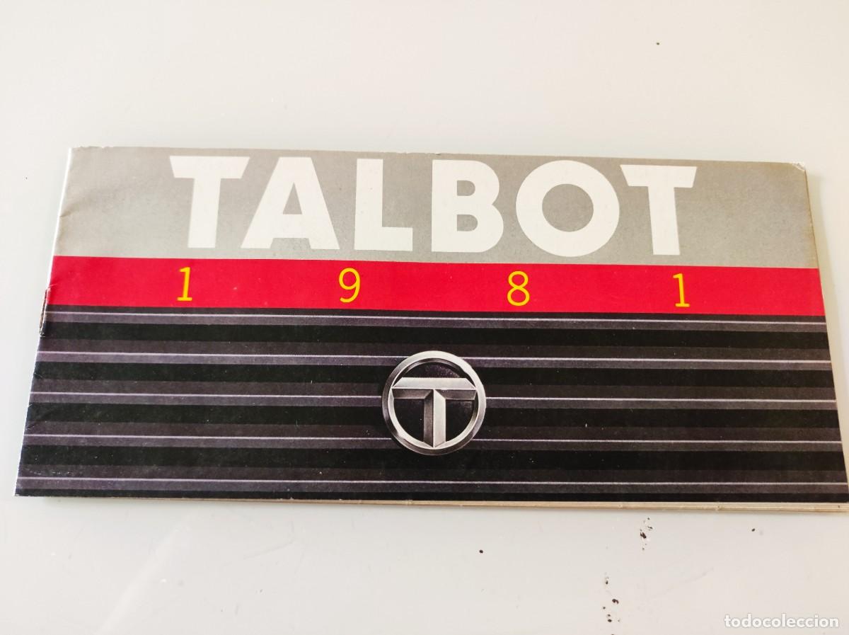 Coches y Motocicletas: CAT&Aacute;LOGO GAMA TALBOT 1981