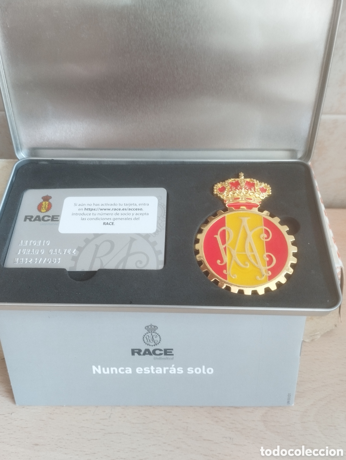 Coches y Motocicletas: PLACA ESTUCHE COMPLETO RACE REAL AUTOM&Oacute;VIL CLUB