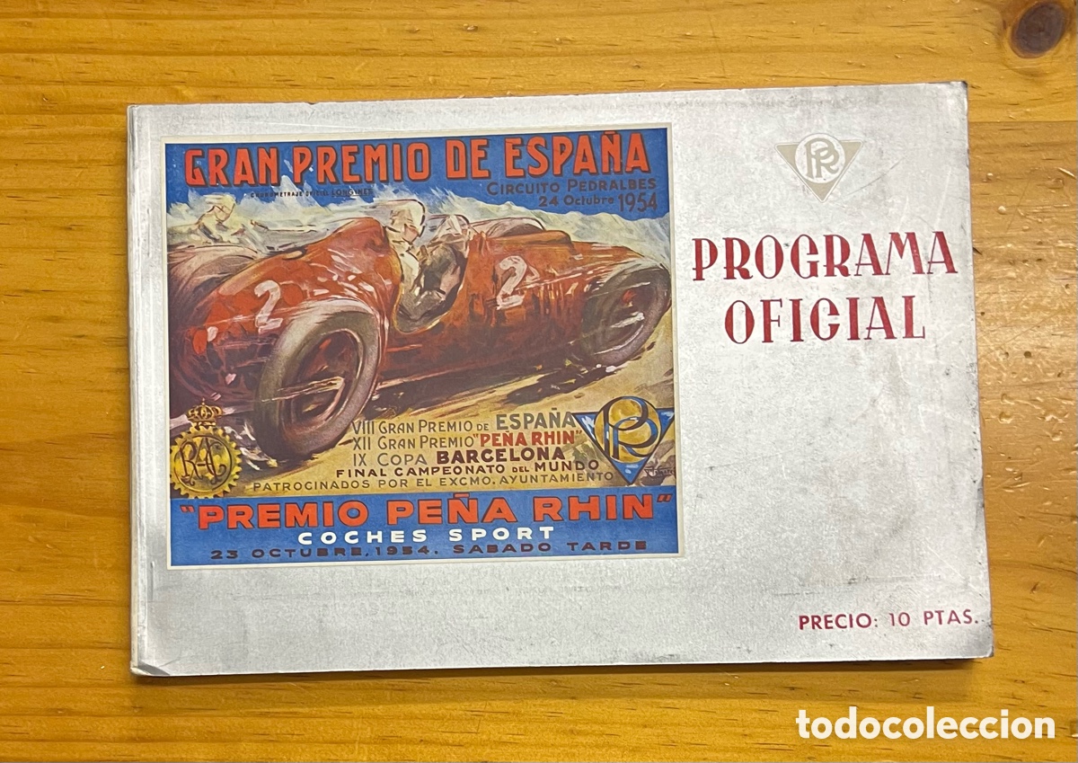 Coches y Motocicletas: Pe&ntilde;a Rhin Programa Oficial - Pedralbes 1954