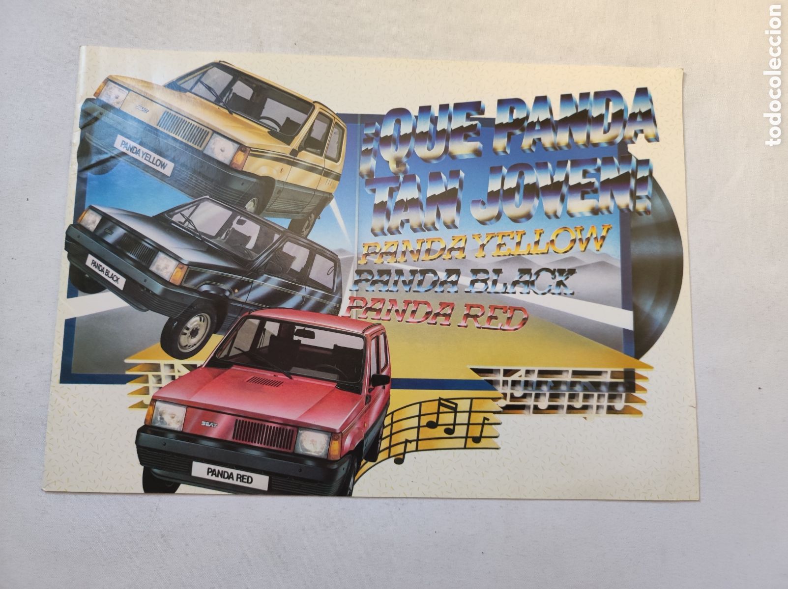 Coches y Motocicletas: Antiguo Cat&aacute;logo SEAT PANDA Red Black Yellow - 1982