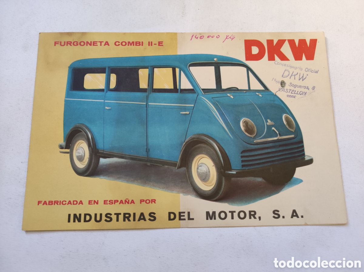 Coches y Motocicletas: Antiguo Cat&aacute;logo Furgoneta COMBI II-E a&ntilde;os 50 original