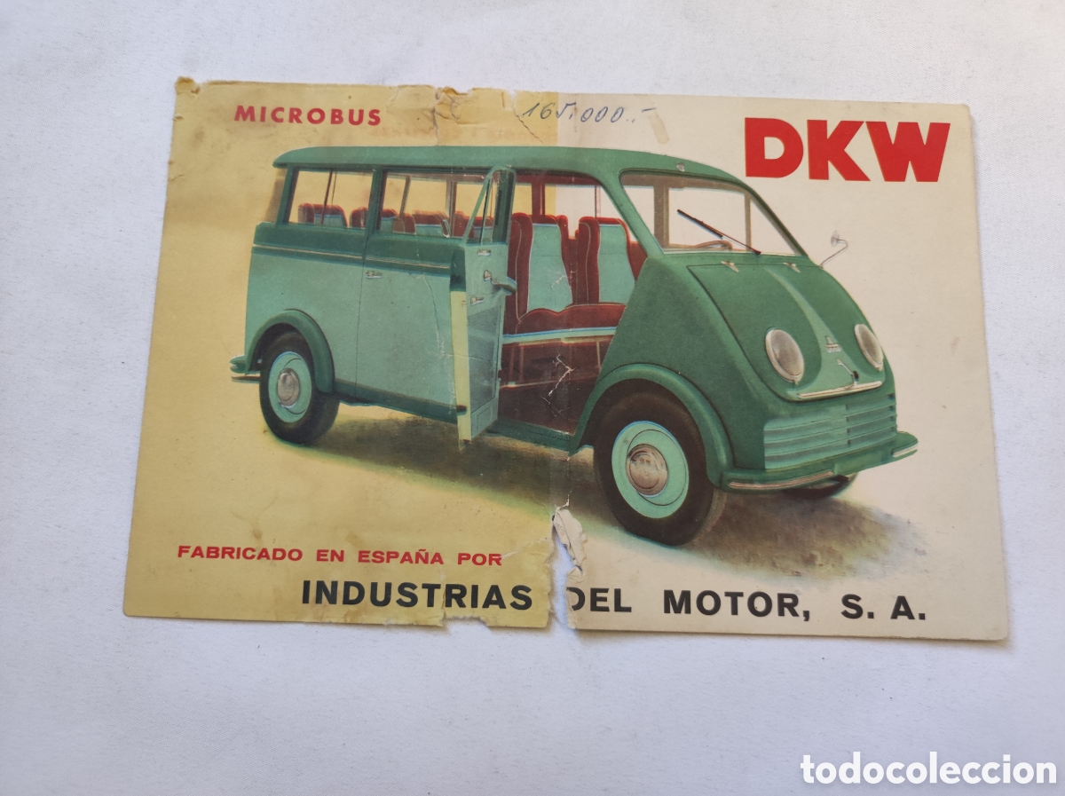 Coches y Motocicletas: Antiguo Cat&aacute;logo Microbus DKW a&ntilde;os 50 - original