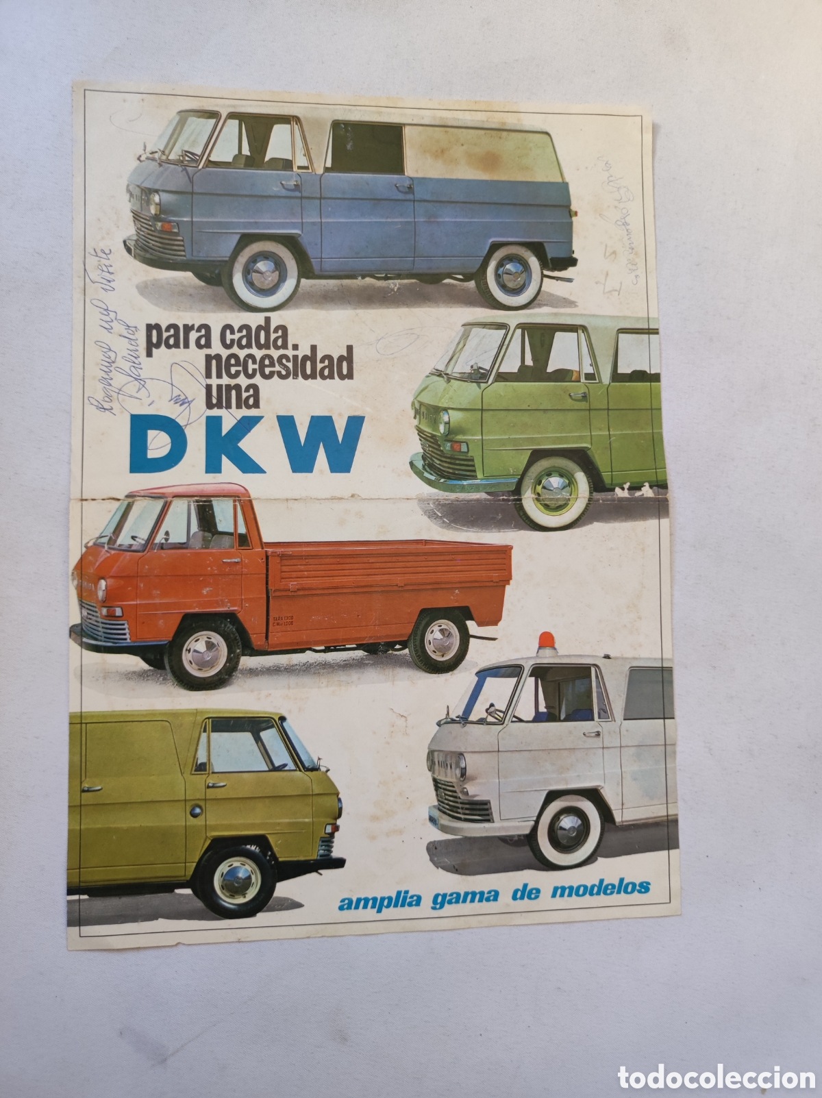 Coches y Motocicletas: Antiguo Cat&aacute;logo Furgoneta DKW