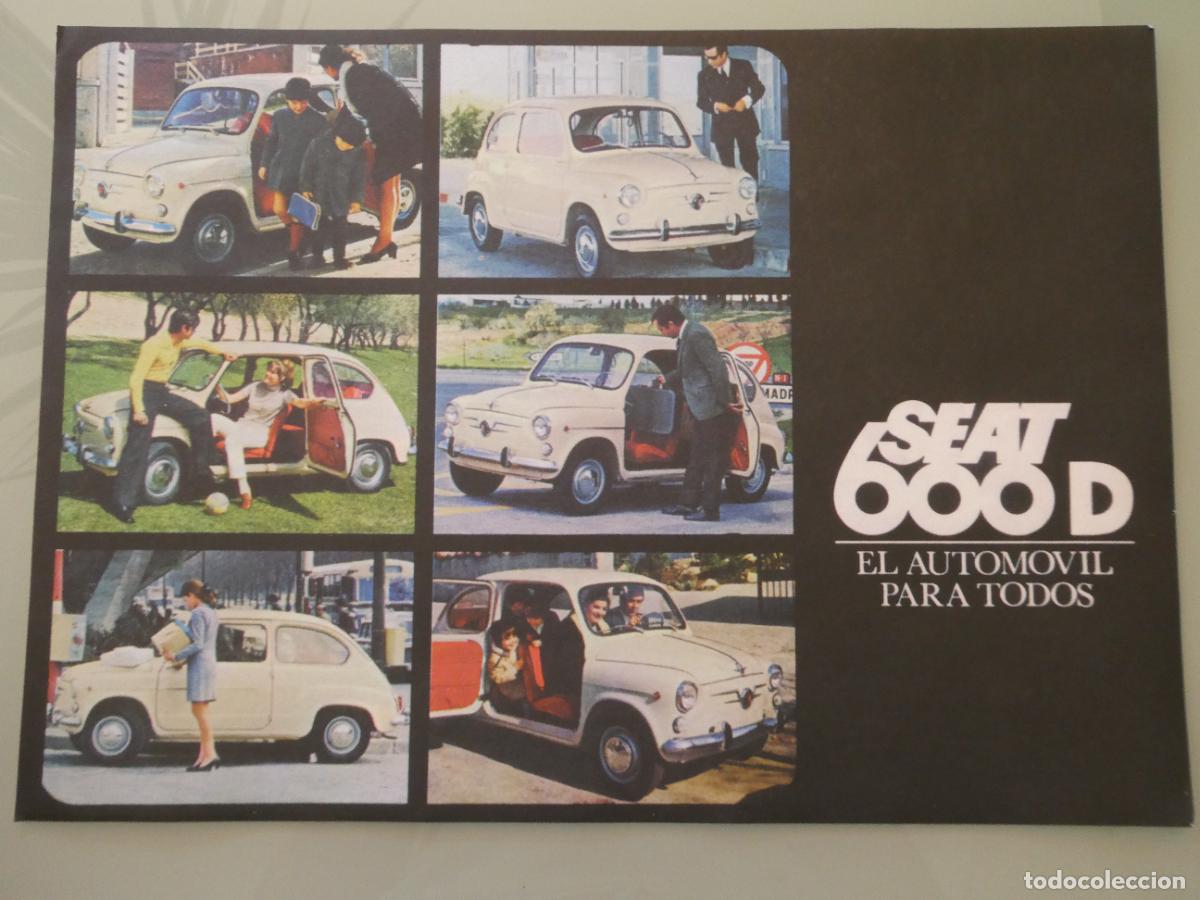 Coches y Motocicletas: CARTEL POSTER DE COCHES MOTOS. SEAT 600 EL AUTOM&Oacute;VIL PARA TODOS. 42X30CM. DJ